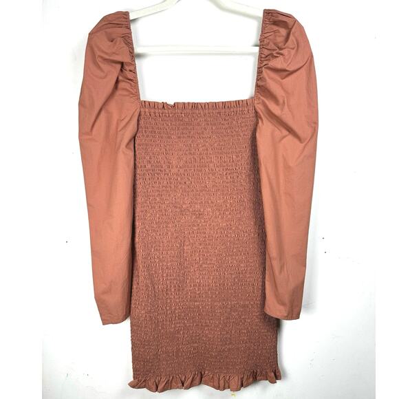 Aritzia Wilfred Coquette Cottagecore Peasant Regency Puff Sleeve Bodycon Dress - Picture 1 of 10